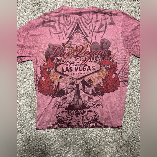 Las Vegas Graphic Men's Shirt - Pink