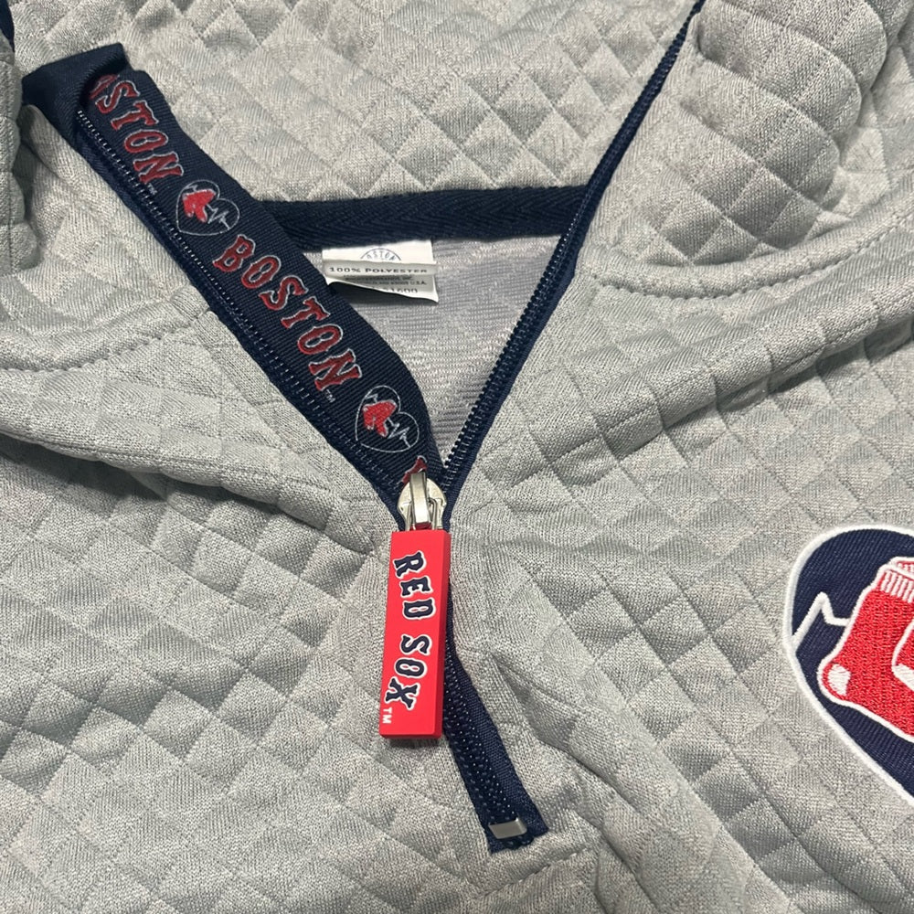 Gray Fleece Red Sox Quarter zip