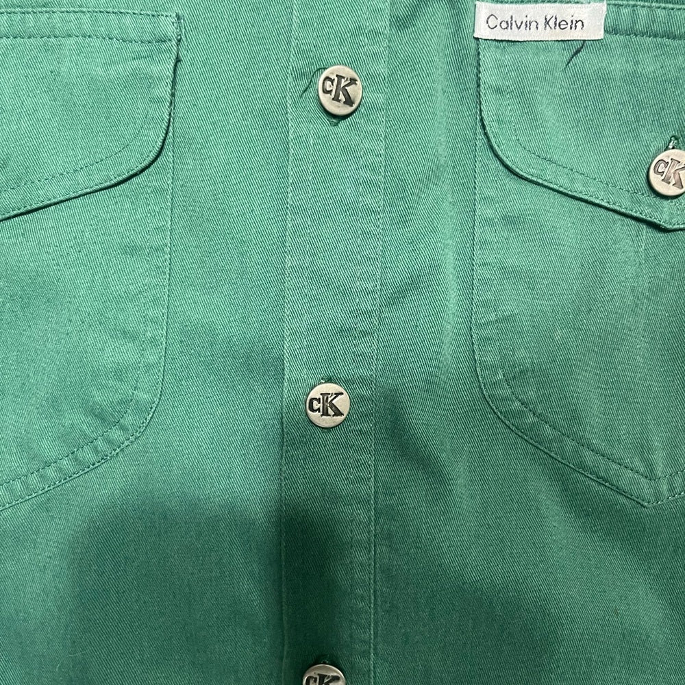 Calvin Klein Men's Forest Green Button Down Shirt