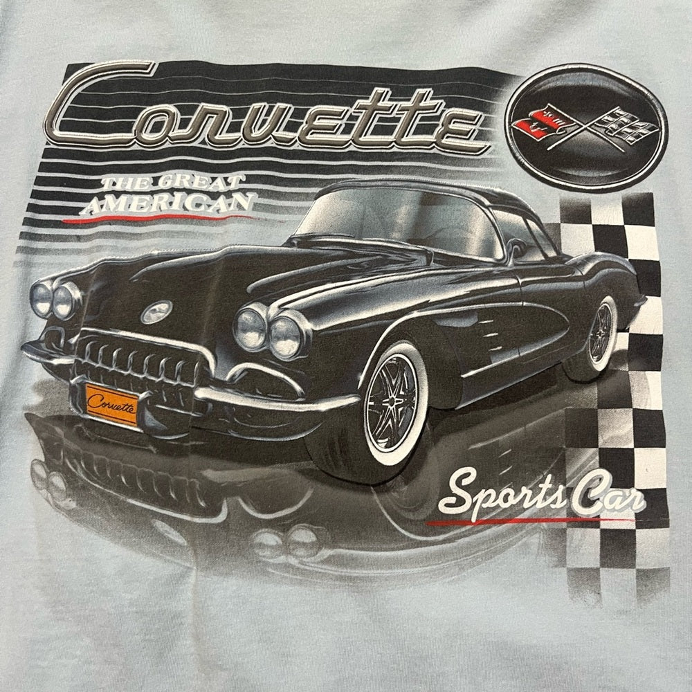 Light Blue Corvette Graphic Tee