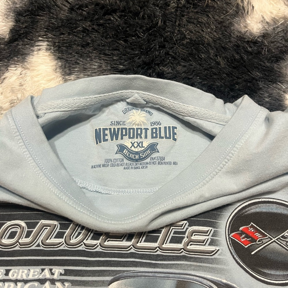 Light Blue Corvette Graphic Tee