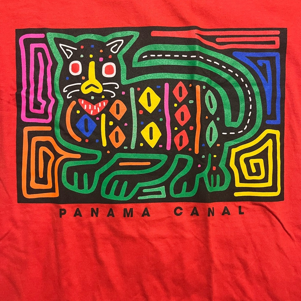 Red Panama Canal Graphic Tee