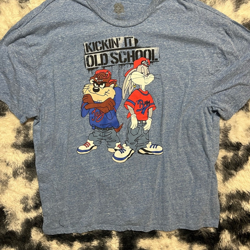 Warner Bros. Blue 'Kickin' It Old School' T-Shirt