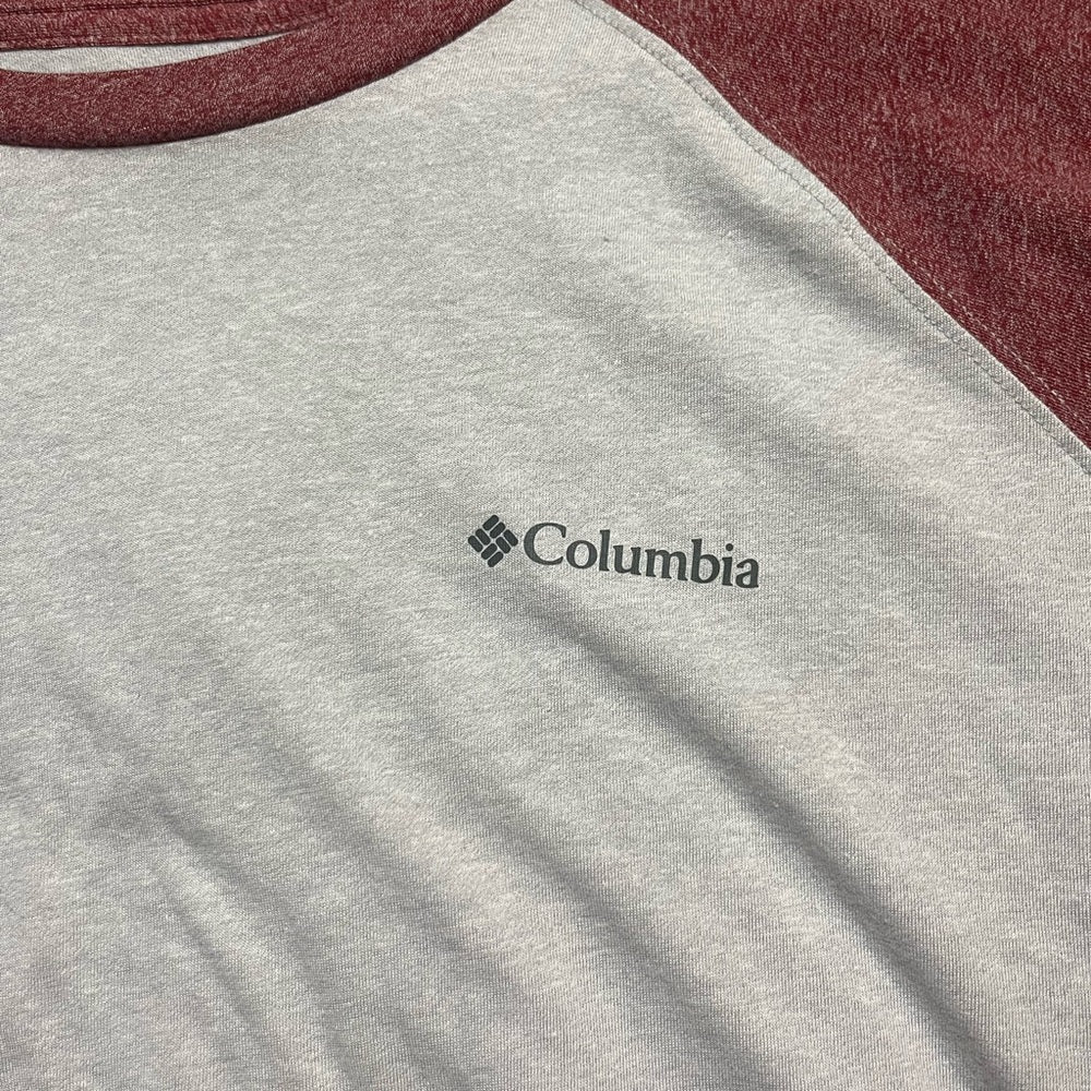 NWT Columbia Men's Gray and Red Long Sleeve Shirt