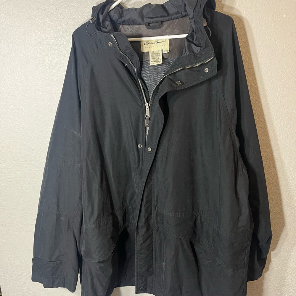 Eddie Bauer Men's Black Raincoat