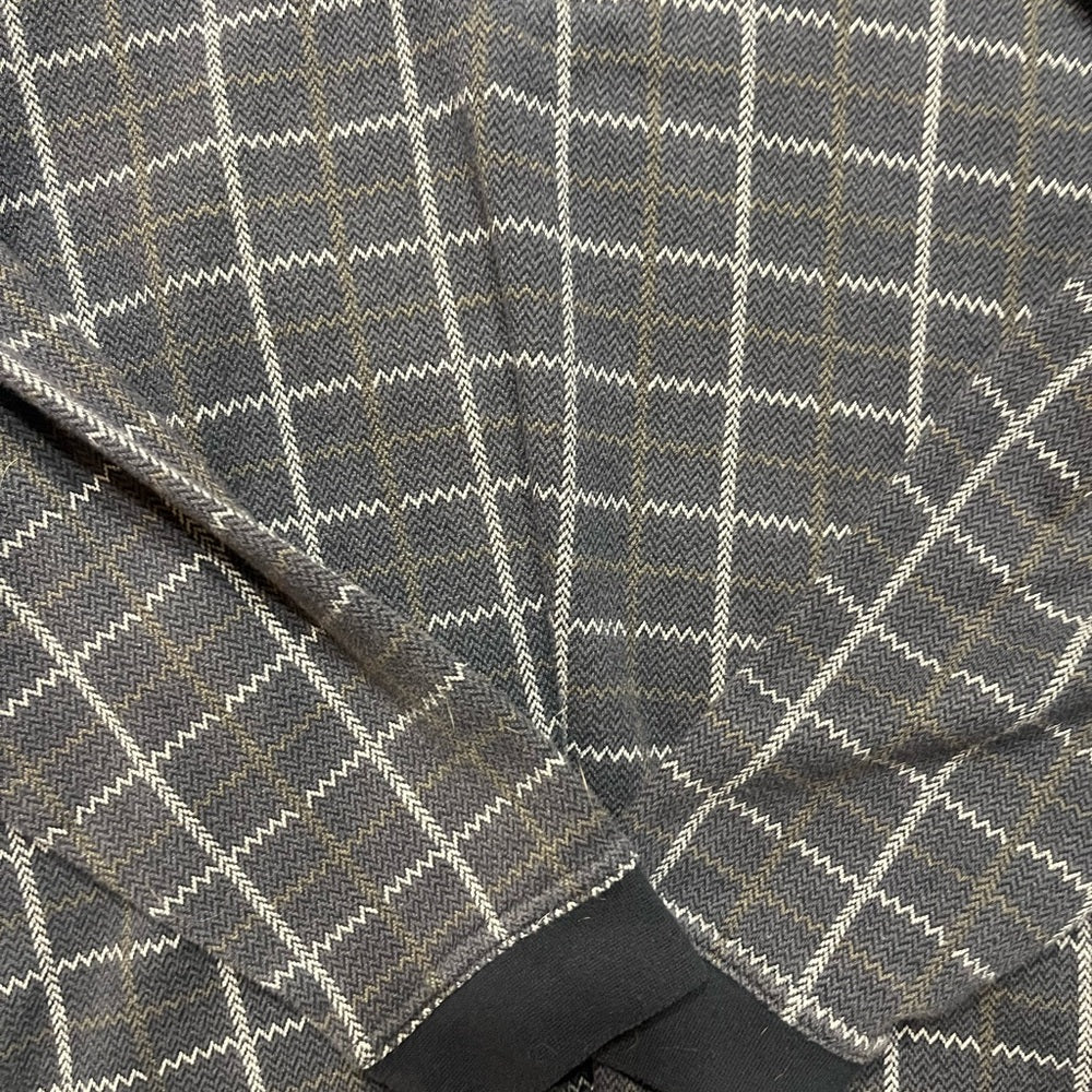 Crossings Black and Gray Checkered Sweater