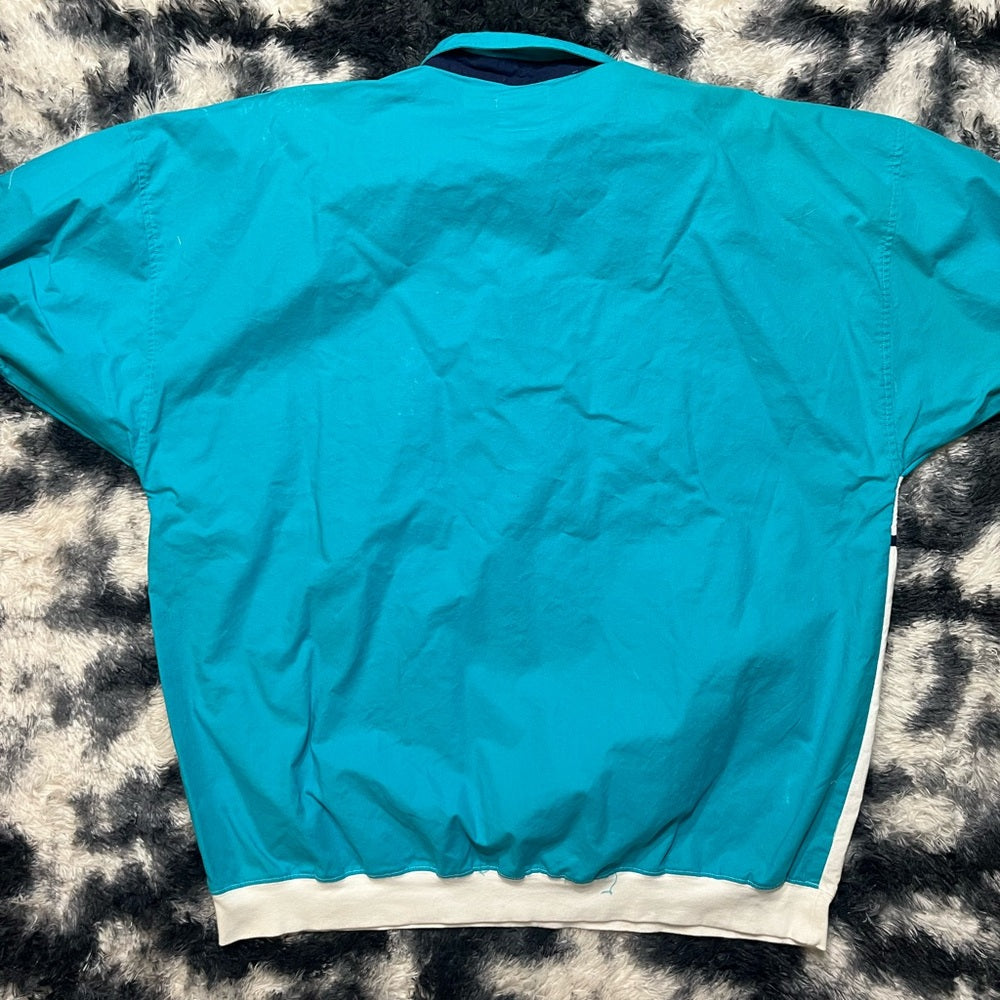Vintage Greenline Turquoise and White Polo Shirt