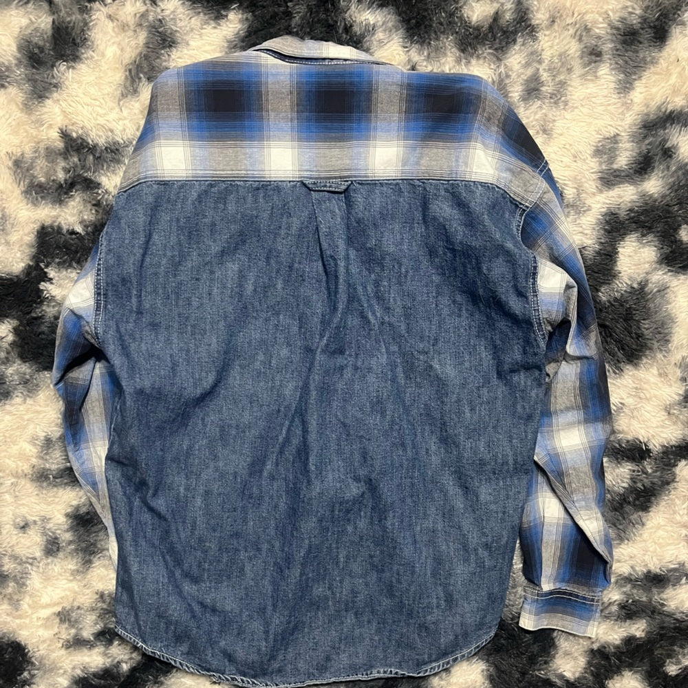 Levi's Blue and Gray Plaid Sliver Tab Shirt