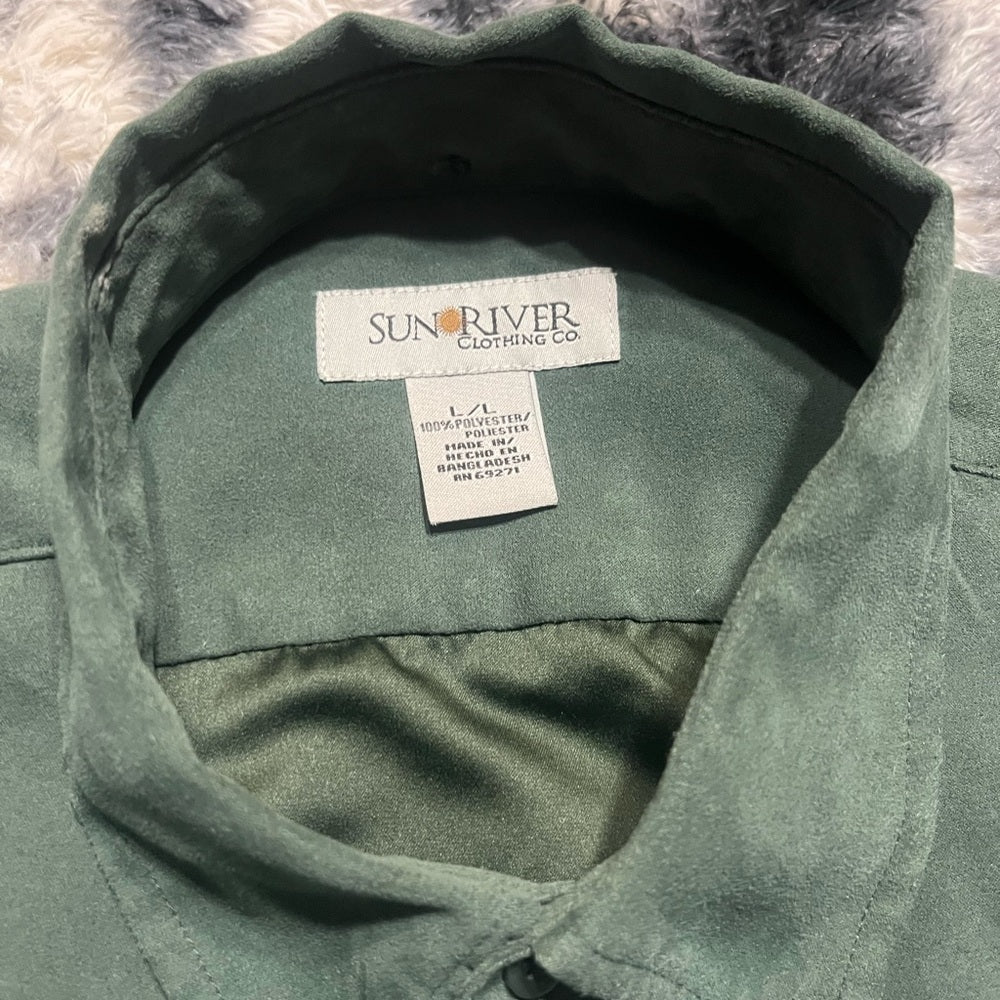 Men's Green Casual Button Down Shirt
