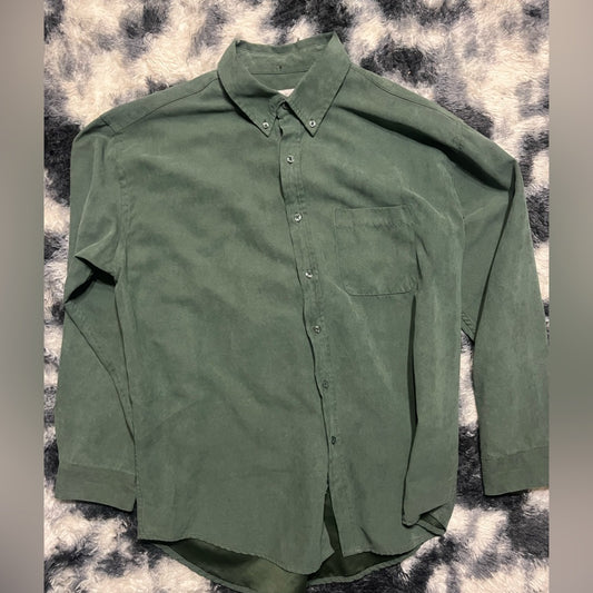 Men's Green Casual Button Down Shirt