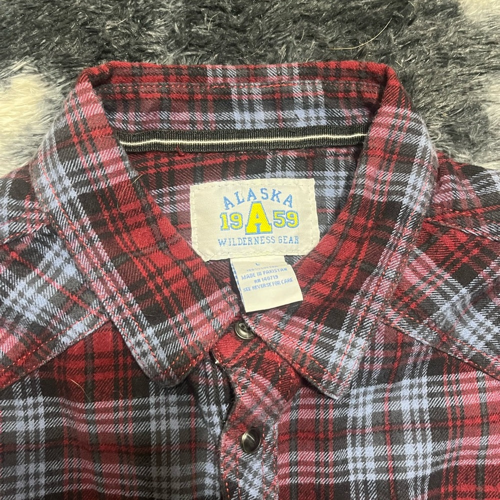 Classic Red and Blue Plaid Men's Shirt