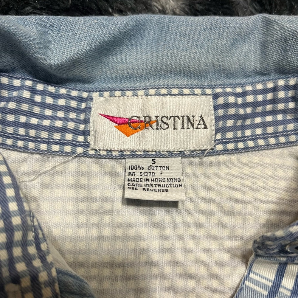Christina’s Denim and Plaid Patchwork Shirt