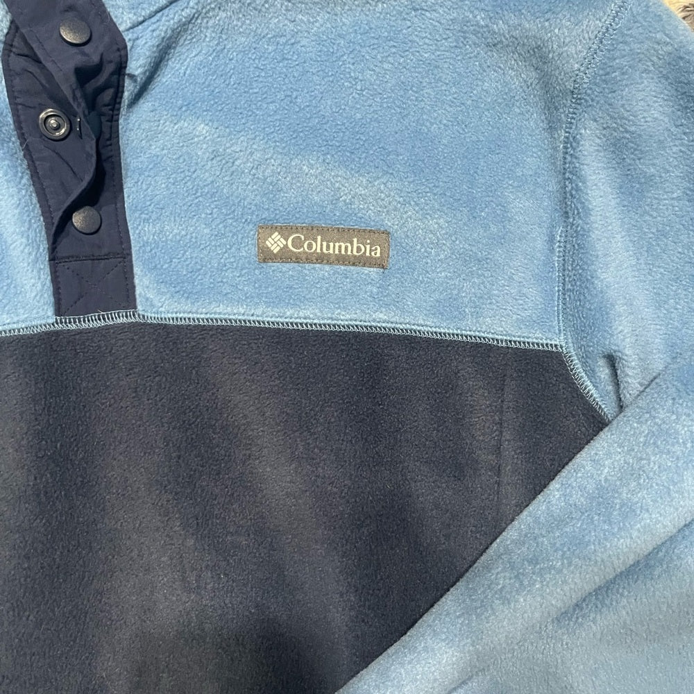 Columbia Light Blue and Navy Fleece Jacket