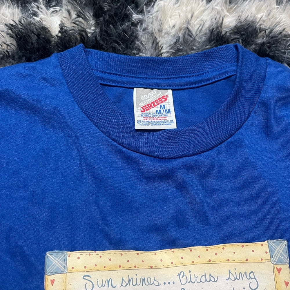 Jerzees Blue Graphic Short Sleeve Tee