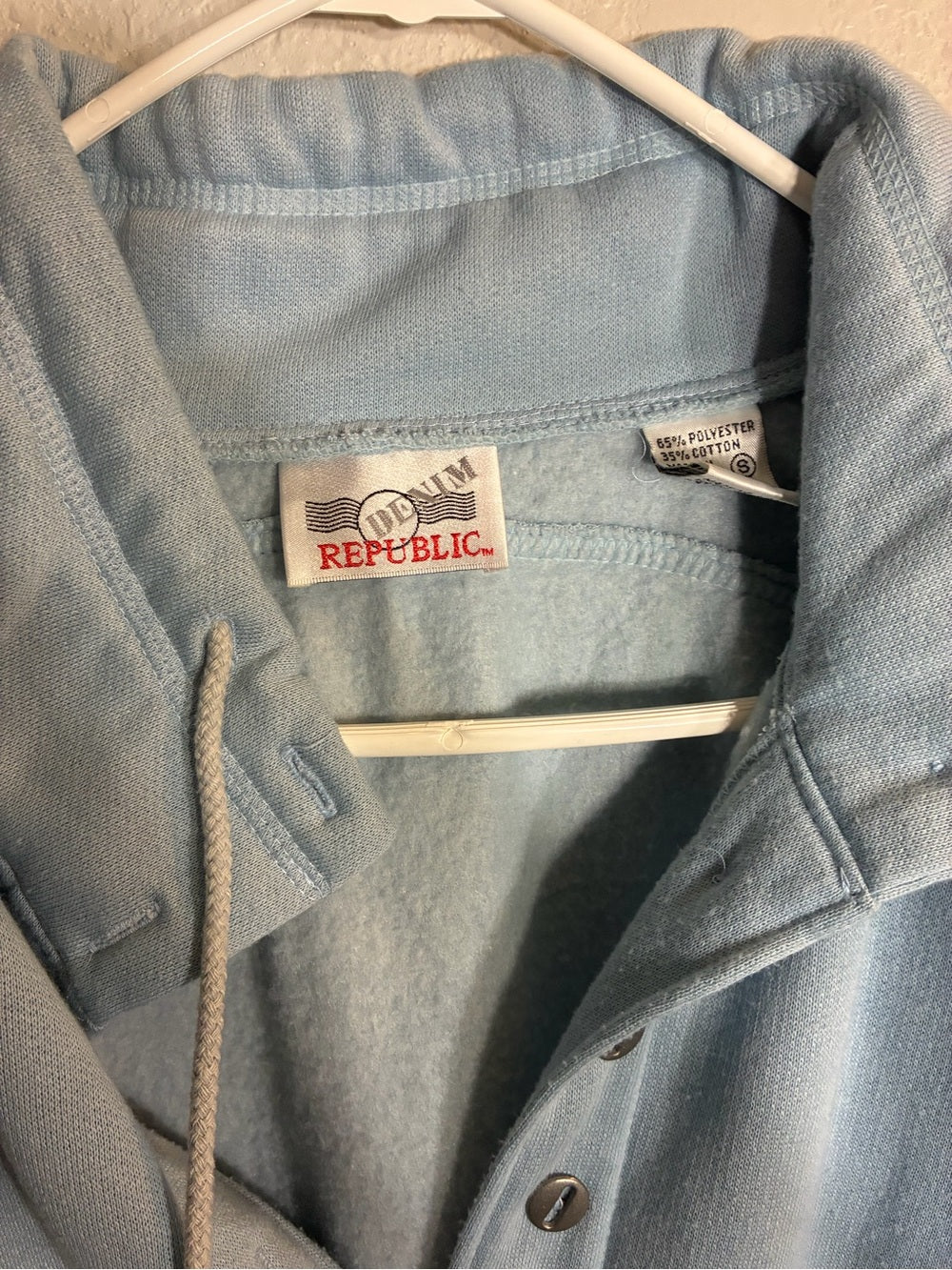 Vintage Light Blue Pullover Fleece Sweater