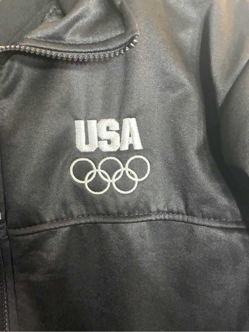 USA Olympic Black Performance Full-Zip Jacket - Men's