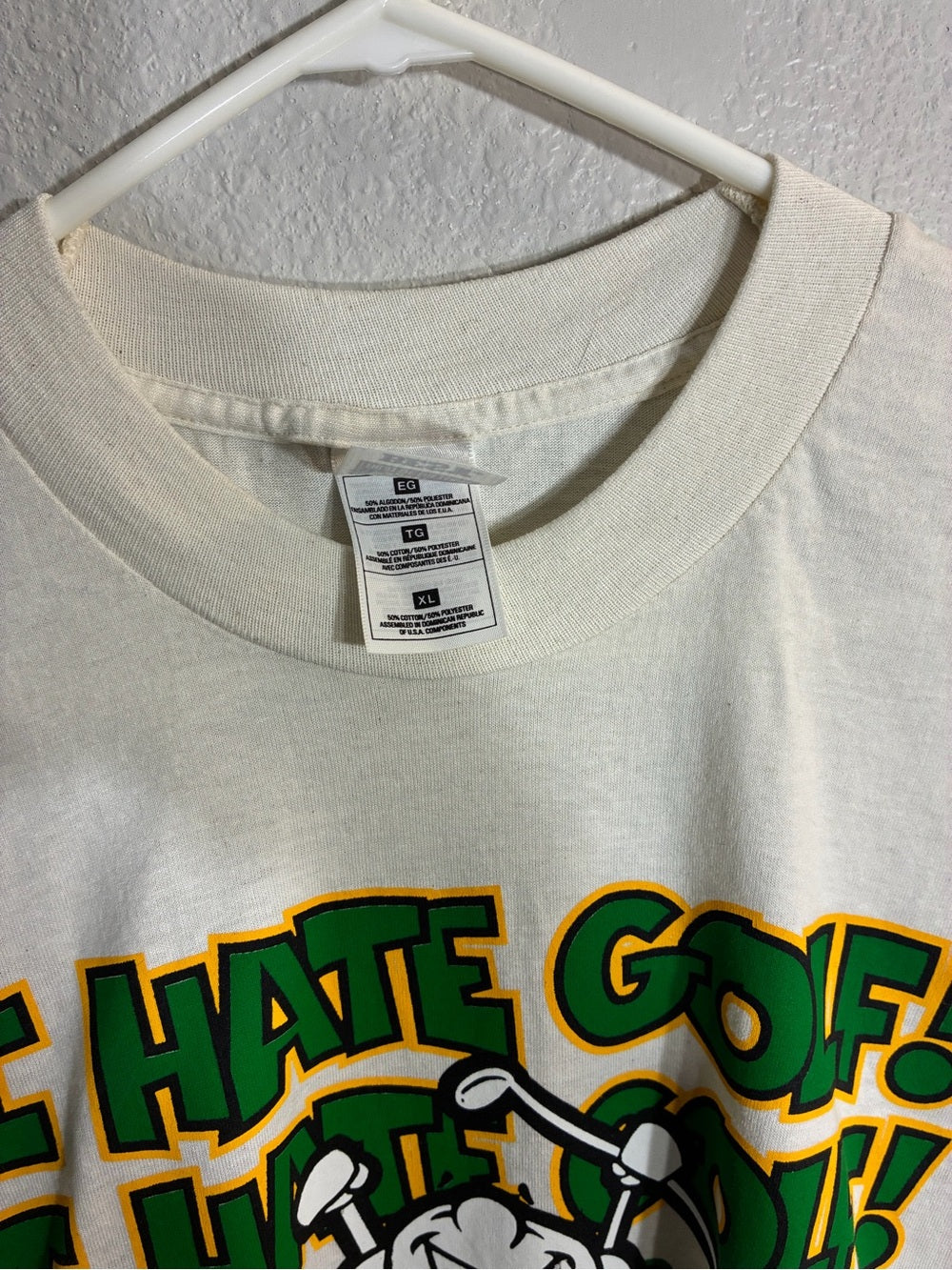 Vintage funny Golf Cartoon Tee - White