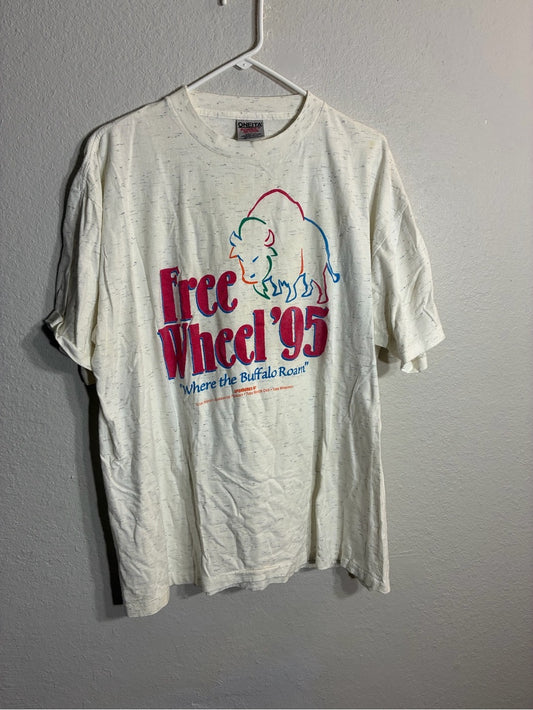Vintage Bike Race T-Shirt- Free Wheel '95 Buffalo Graphic Tee
