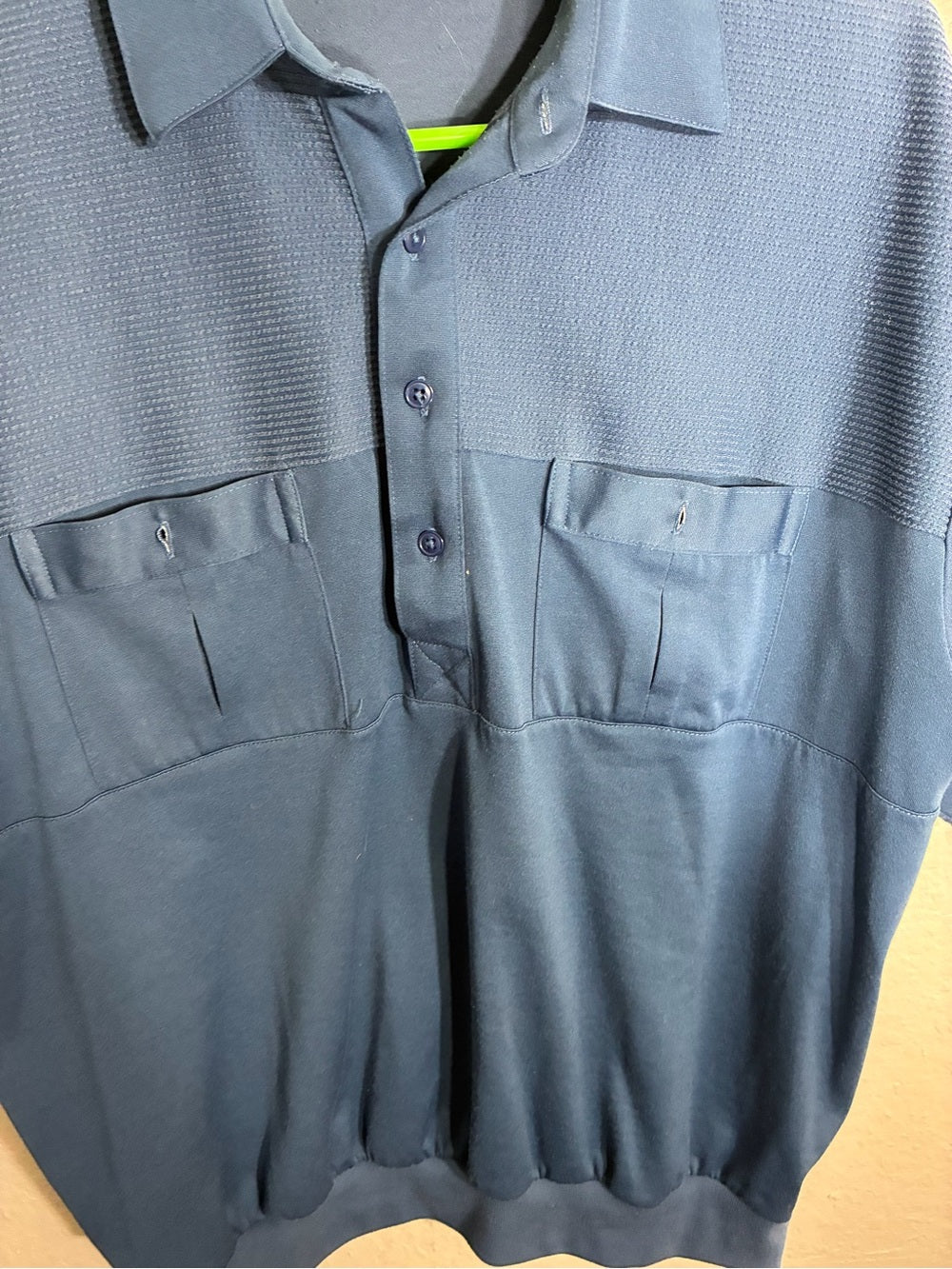 Classic by Palmland Vintage Men's Blue Short Sleeve Knit Polo