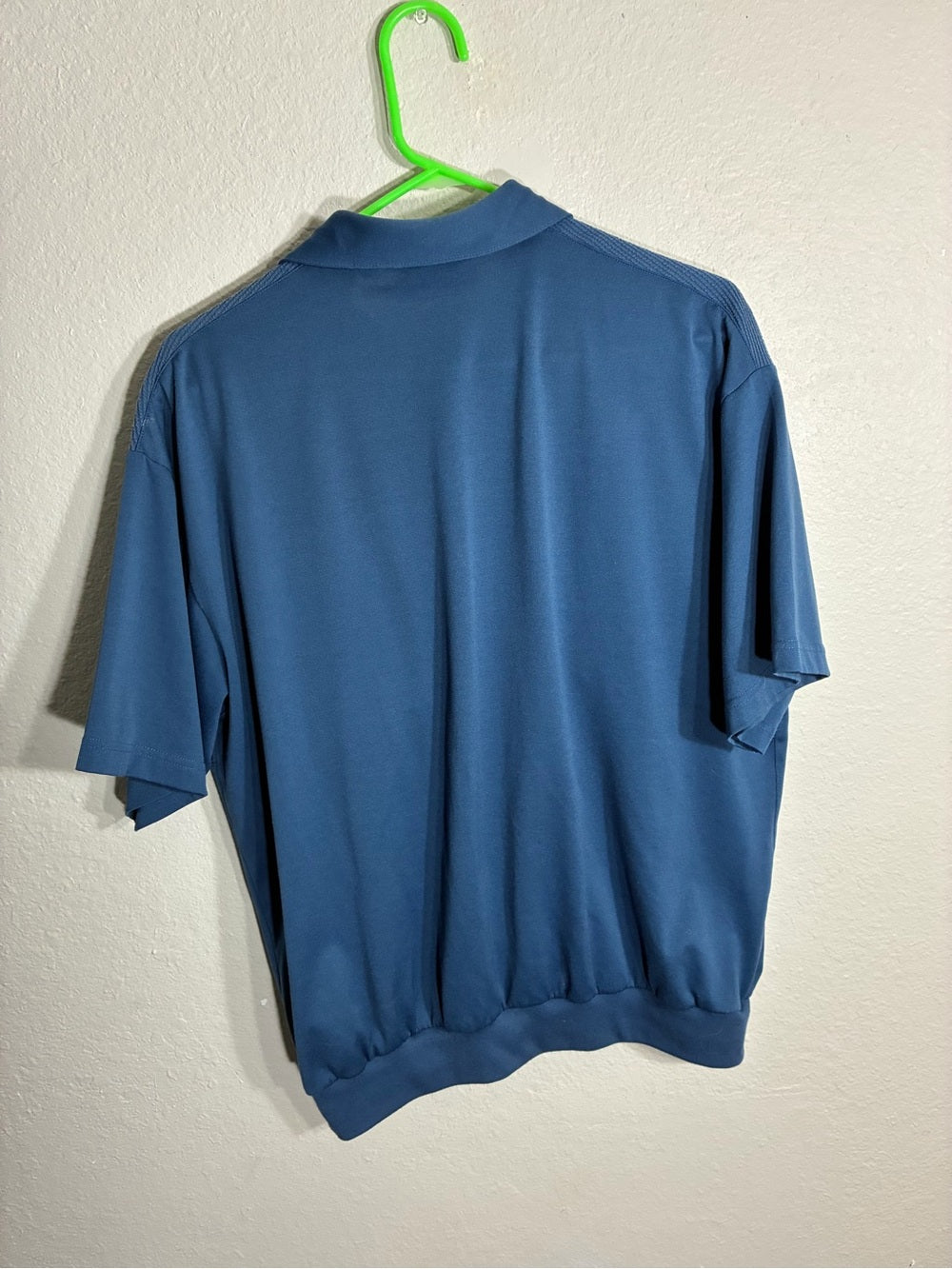 Classic by Palmland Vintage Men's Blue Short Sleeve Knit Polo