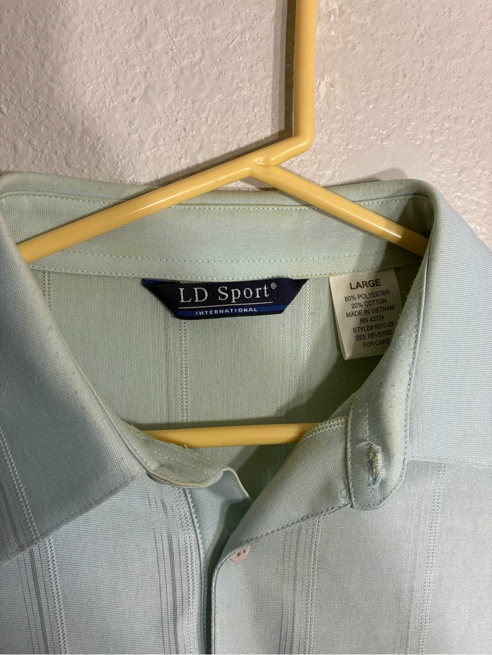 Men’s Light Blue Polo Shirt with Chest Pocket - LD Sport