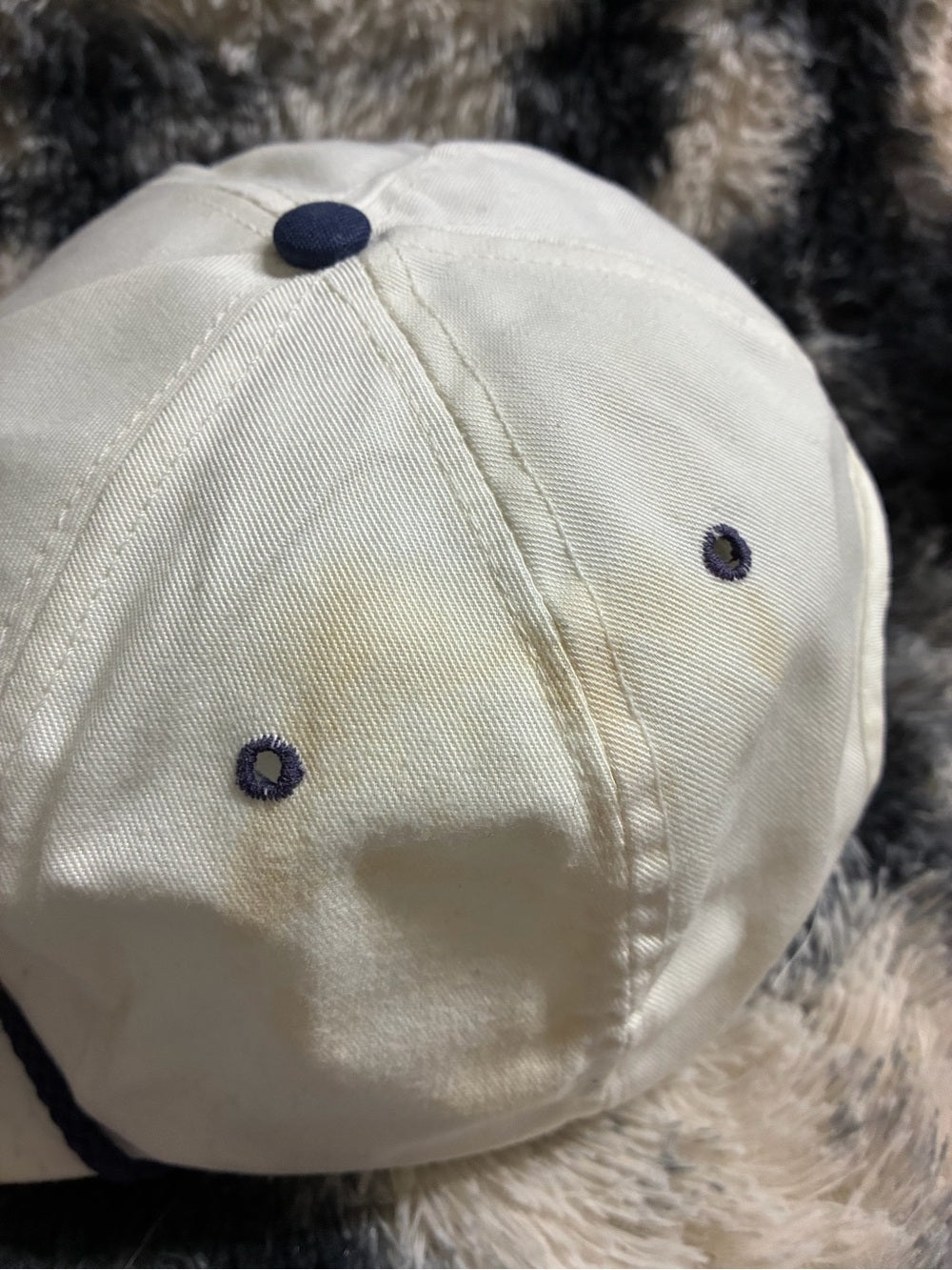 Vintage United States Olympic Training Center White Leather Strap Hat