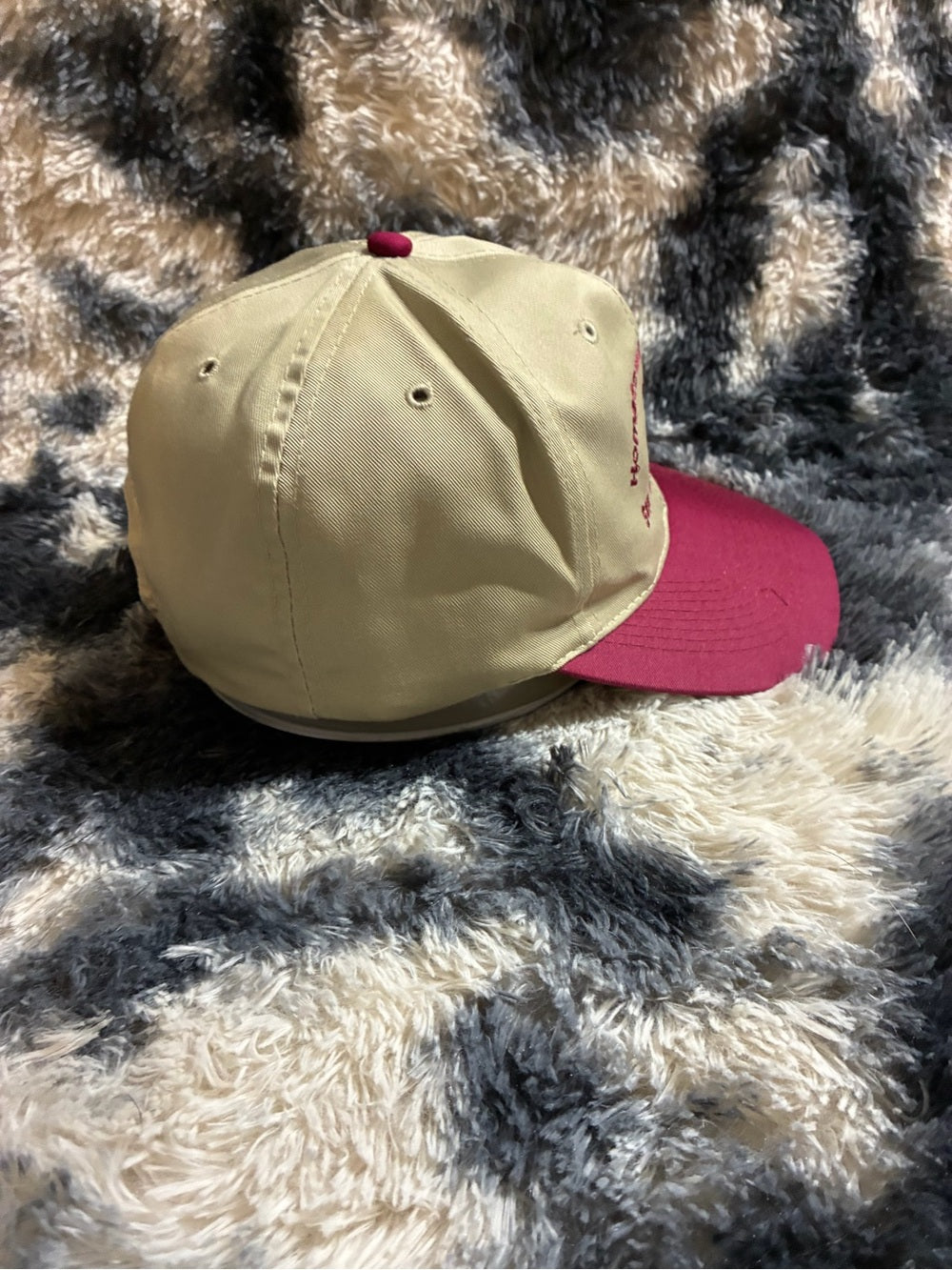Vintage Random Company’s SnapBack - Khaki and Maroon
