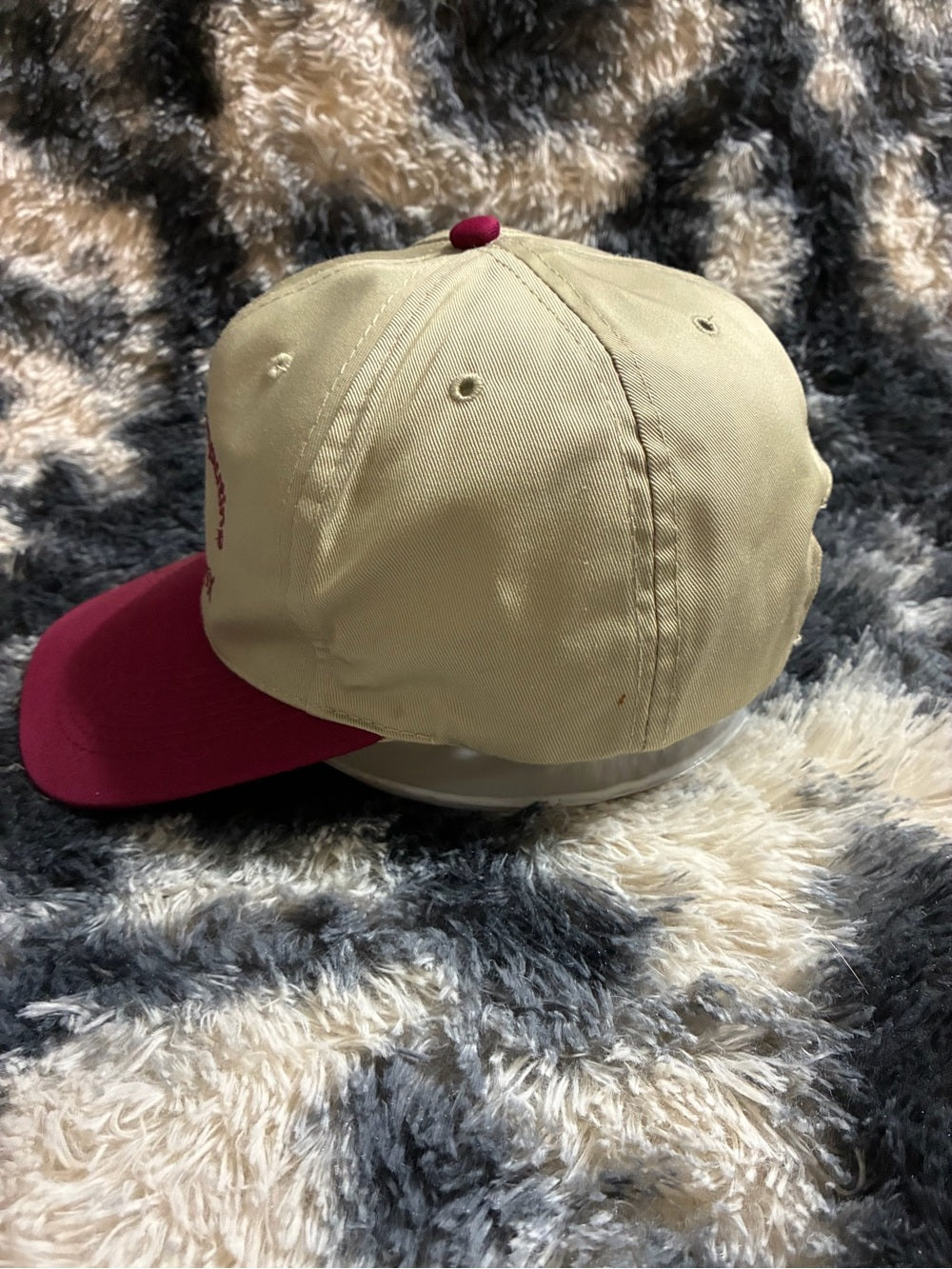 Vintage Random Company’s SnapBack - Khaki and Maroon