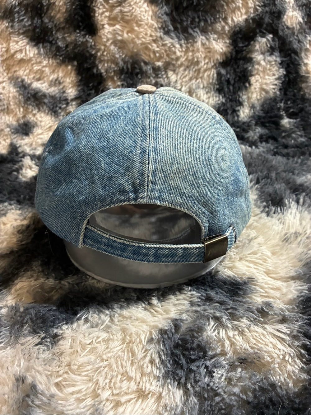 Coronado California Denim Baseball Cap in Light Blue and Tan Brim