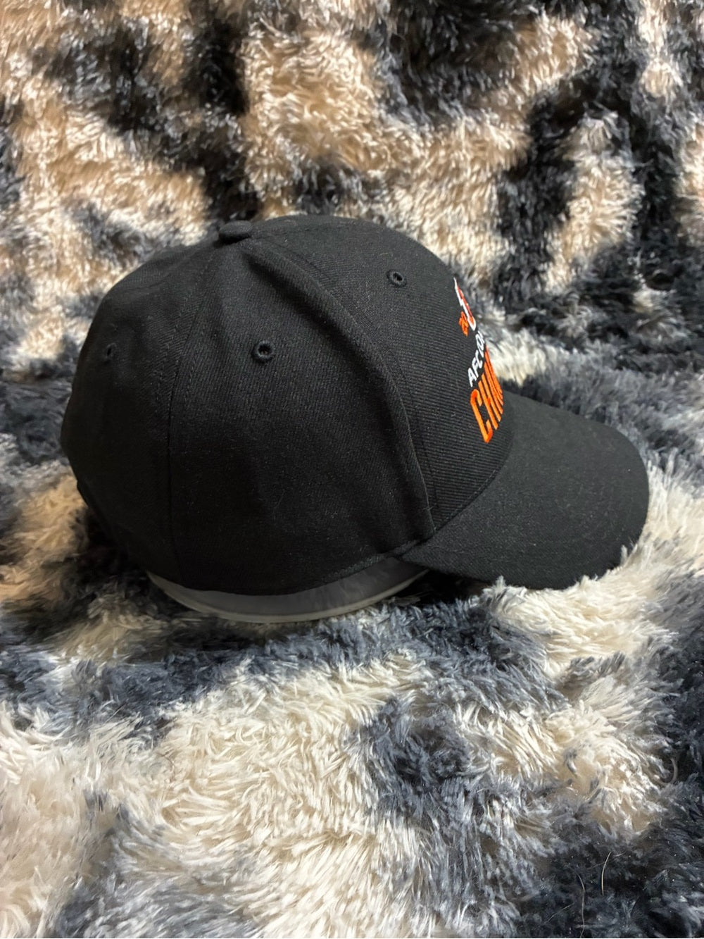 2021 AFC Conference Champions Black and Orange Embroidered Cap
