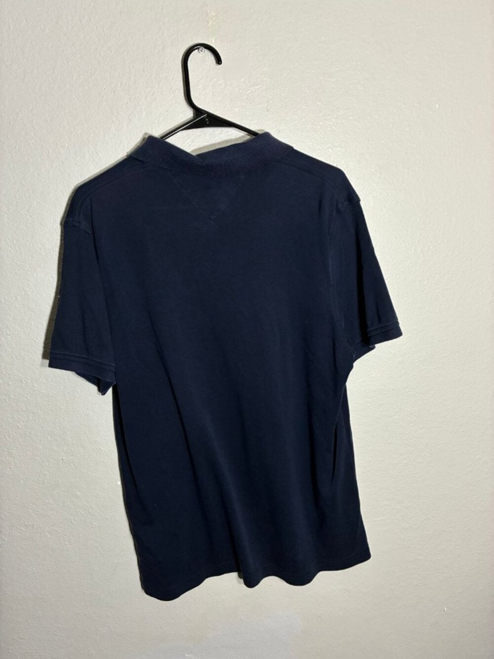 Tommy Hilfiger Polo Shirt Mens Medium Navy Blue Classic Fit Preppy
