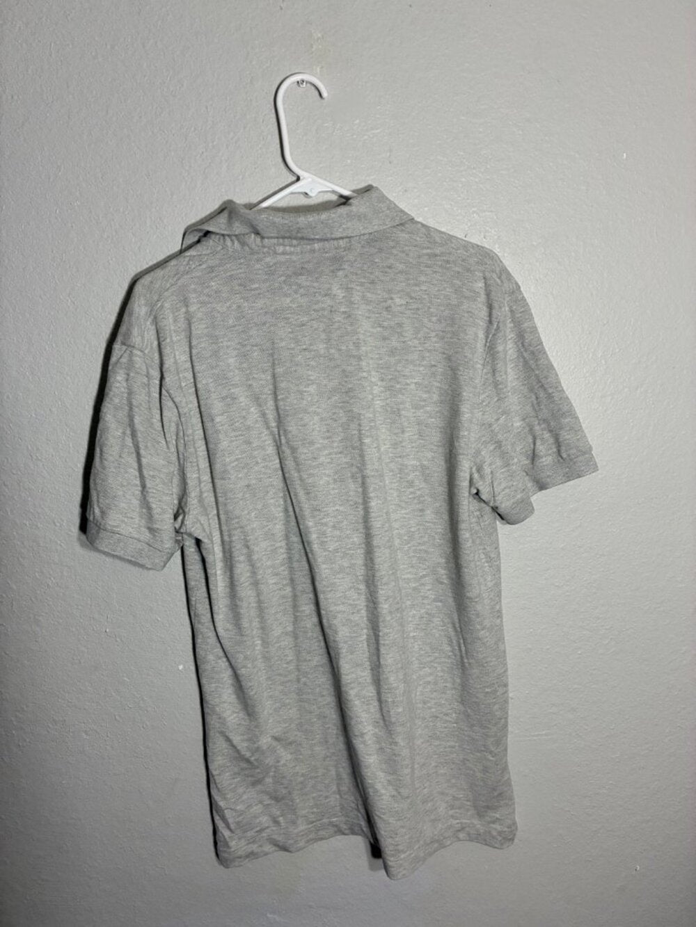 Tommy Hilfiger Polo Shirt Mens Medium Light Grey Heather Classic Fit