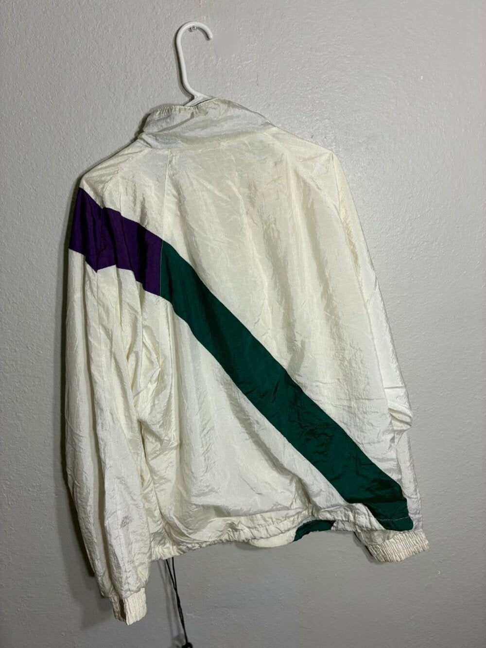 Wimbledon Vintage Tracksuit 2 Piece Set Mens XL White Purple Green 90s Tennis