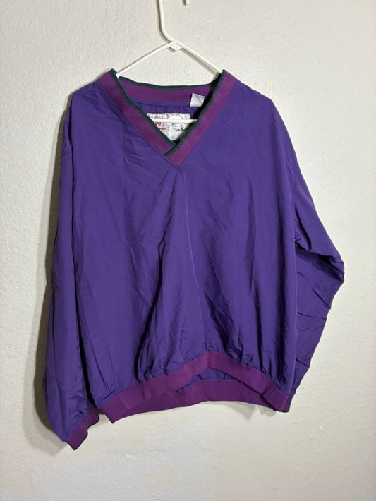 Original 1987 Brand Golf Windbreaker Mens XL Purple Pullover Vintage 90s