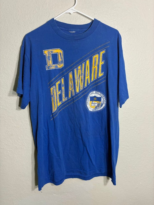 Vintage University of Delaware Blue Graphic T-Shirt 2XL