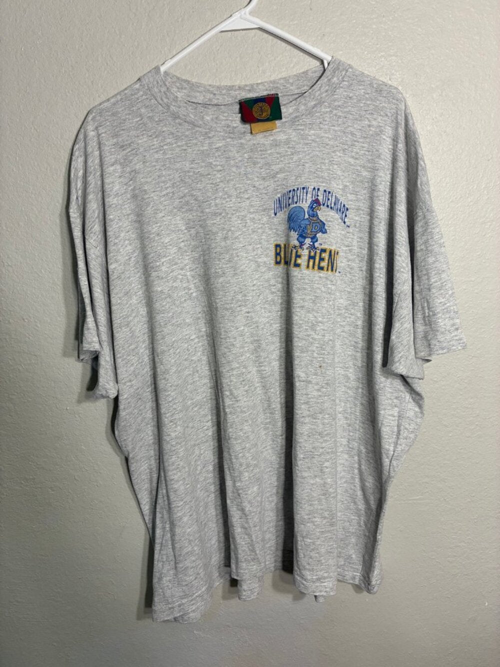 Jostens Vintage University of Delaware Blue Hens T-Shirt Gray 3XL