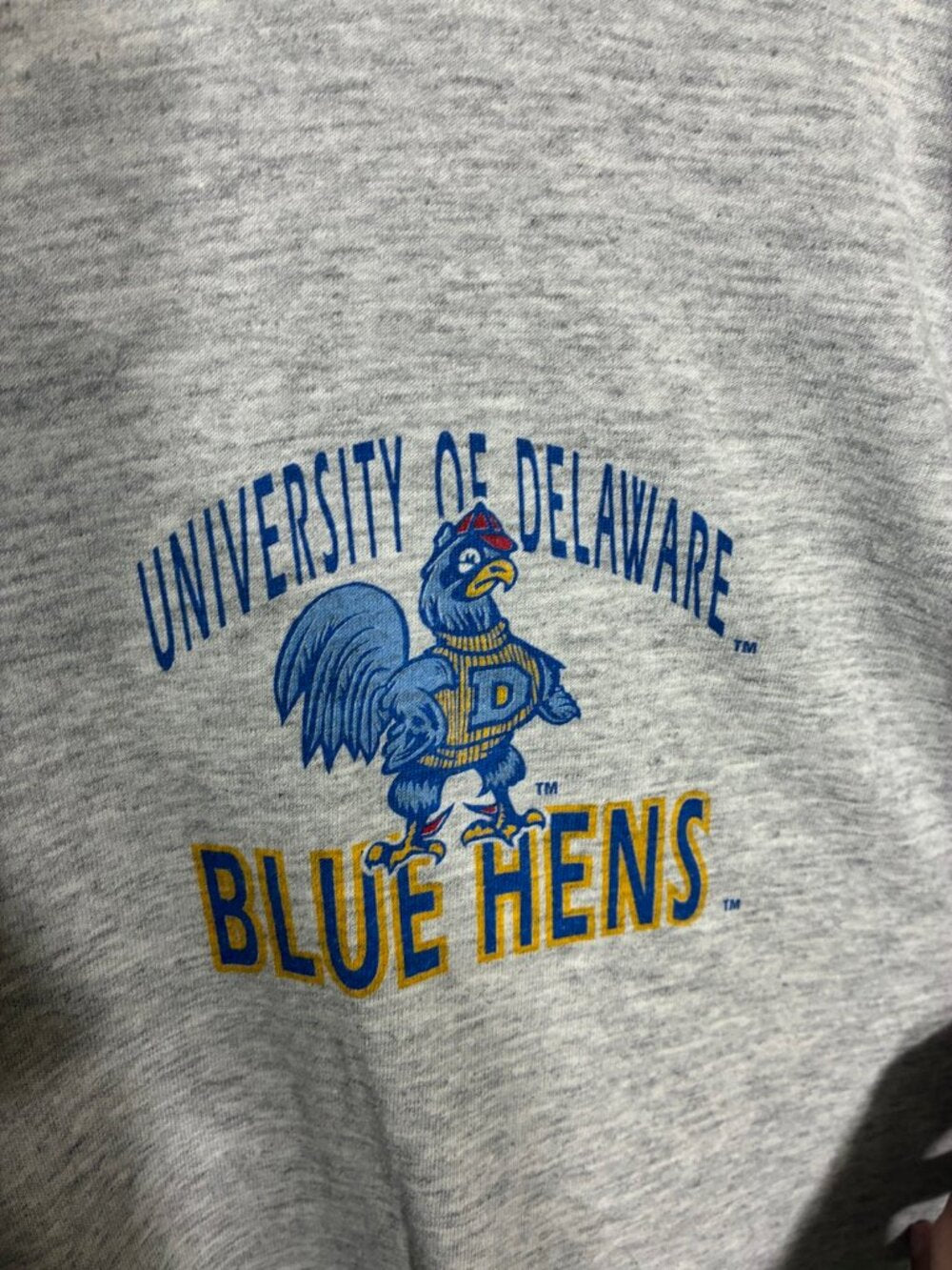 Jostens Vintage University of Delaware Blue Hens T-Shirt Gray 3XL