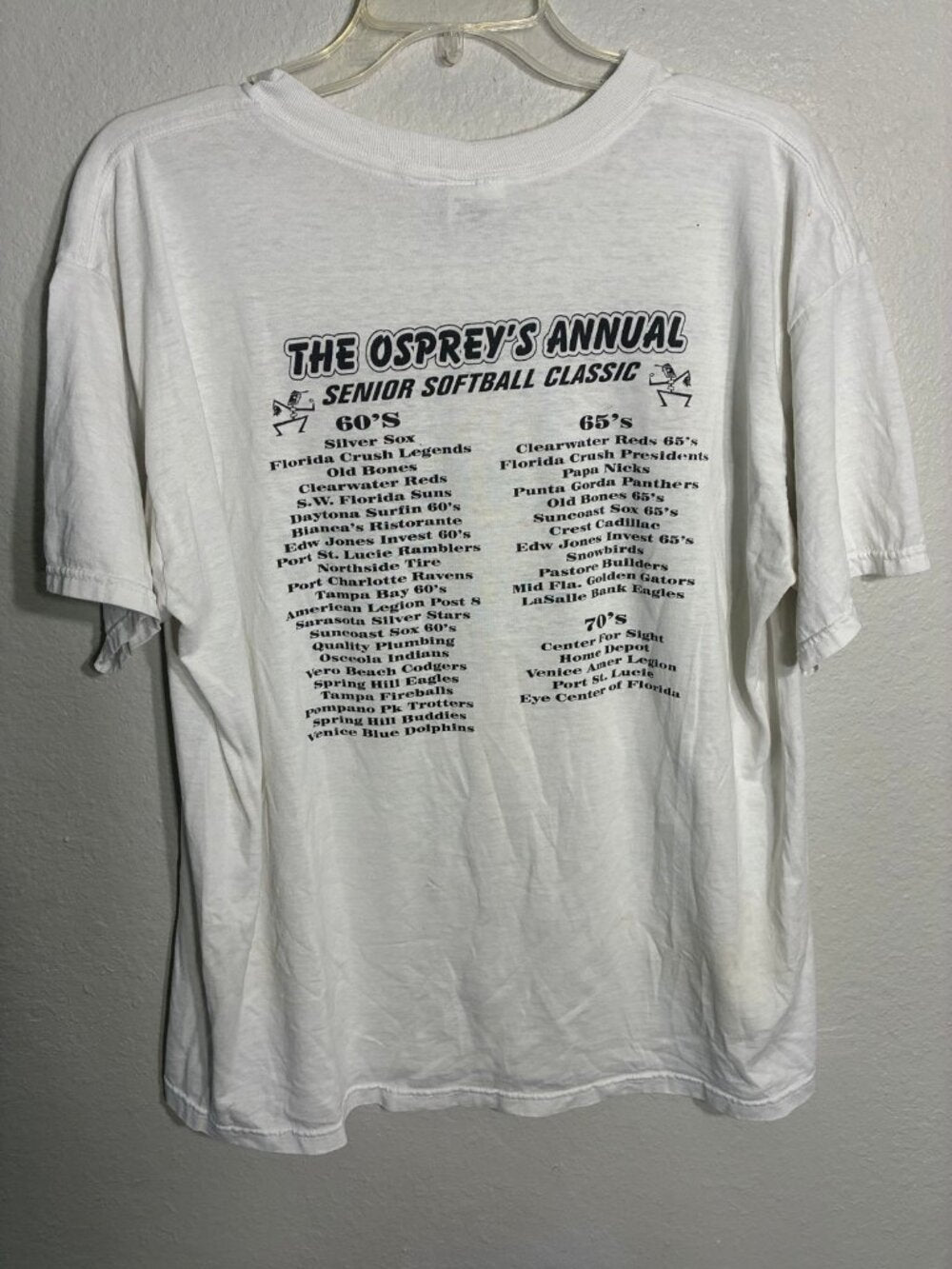 Fruit of the Loom Vintage 2000 Senior Softball Classic Champions Tee XL