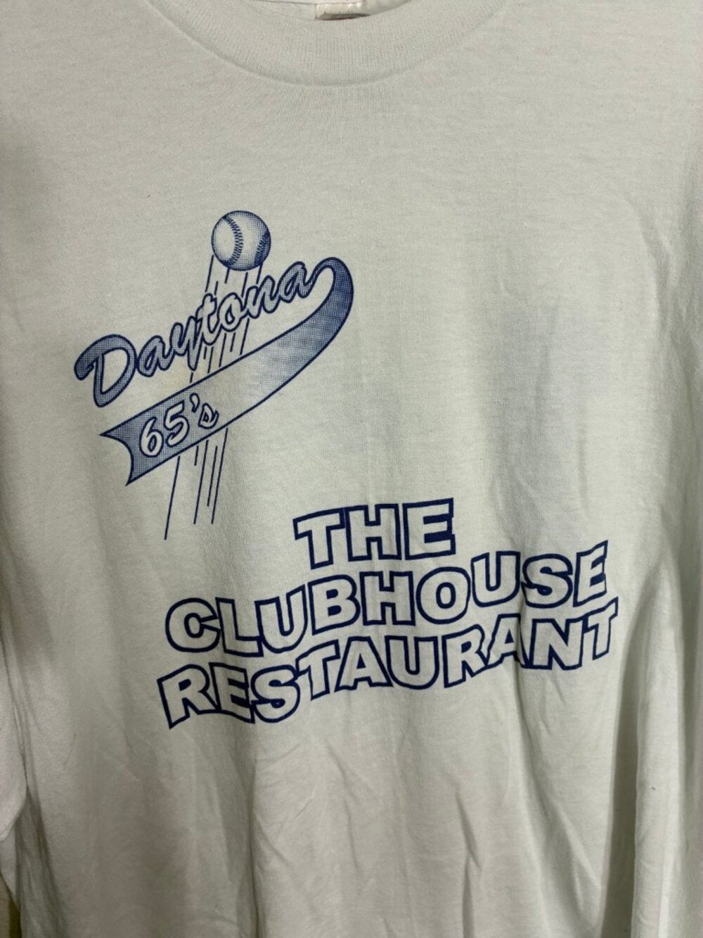 Hanes Vintage Daytona 65s Softball T-Shirt White Number 12 XL