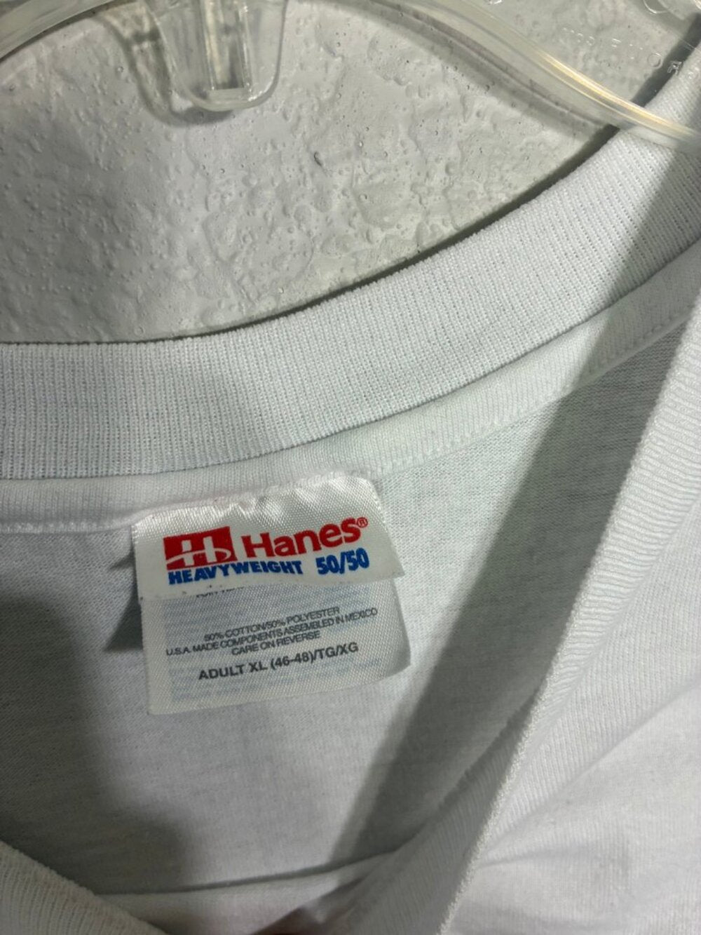 Hanes Vintage Daytona 65s Softball T-Shirt White Number 12 XL