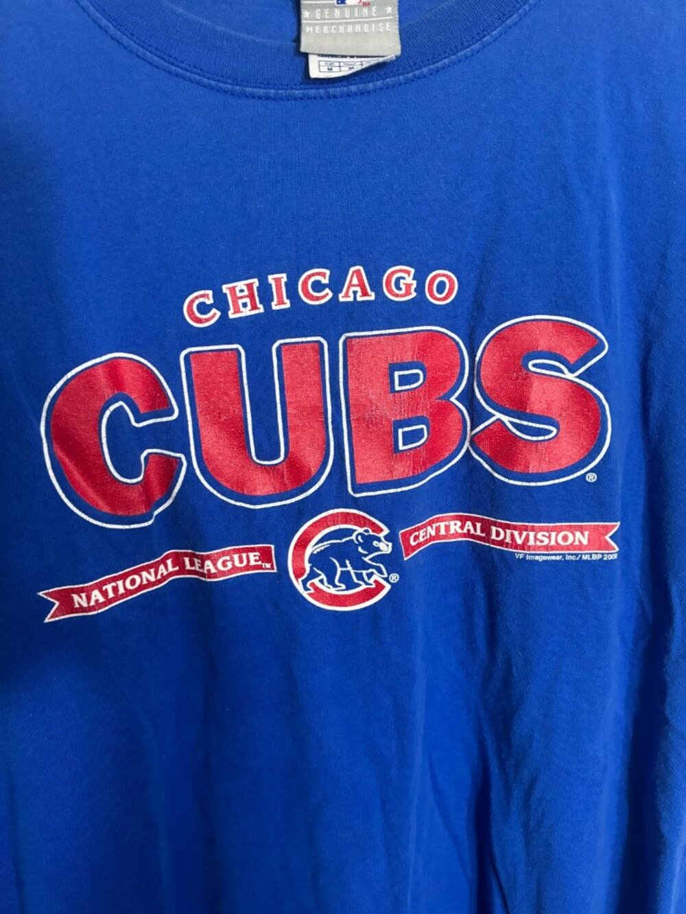 MLB Vintage Chicago Cubs National League T-Shirt Blue Medium