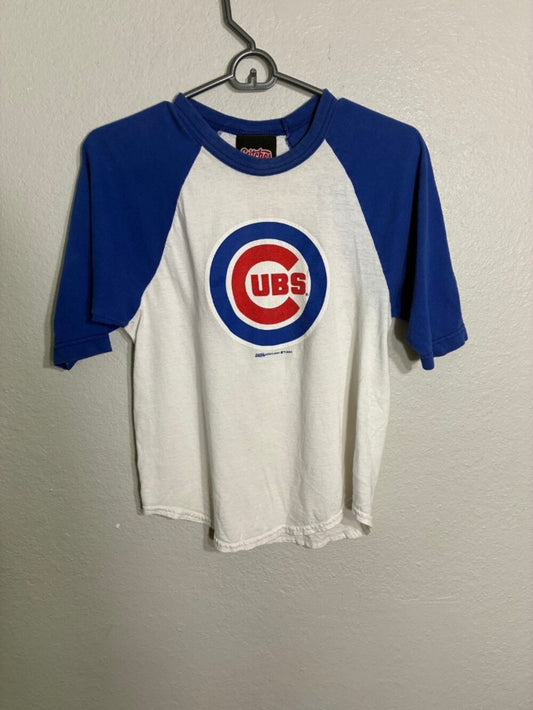Stitches Vintage 2005 Cubs Raglan Baseball Tee Kids Medium