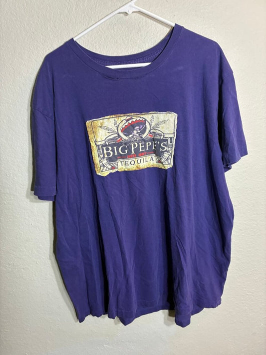 Cremieux Vintage Big Pepe's Red Hot Tequila T-Shirt Purple XXL