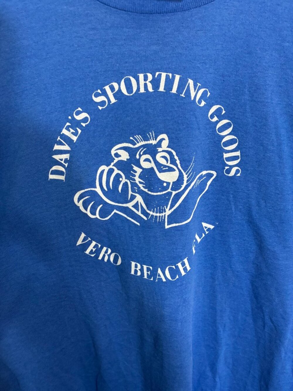 Vintage Dave's Sporting Goods Vero Beach Florida T-Shirt Blue 3XL