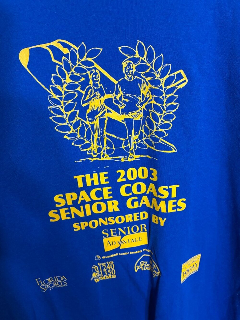 Jerzees Vintage 2003 Space Coast Senior Games T-Shirt Blue XL
