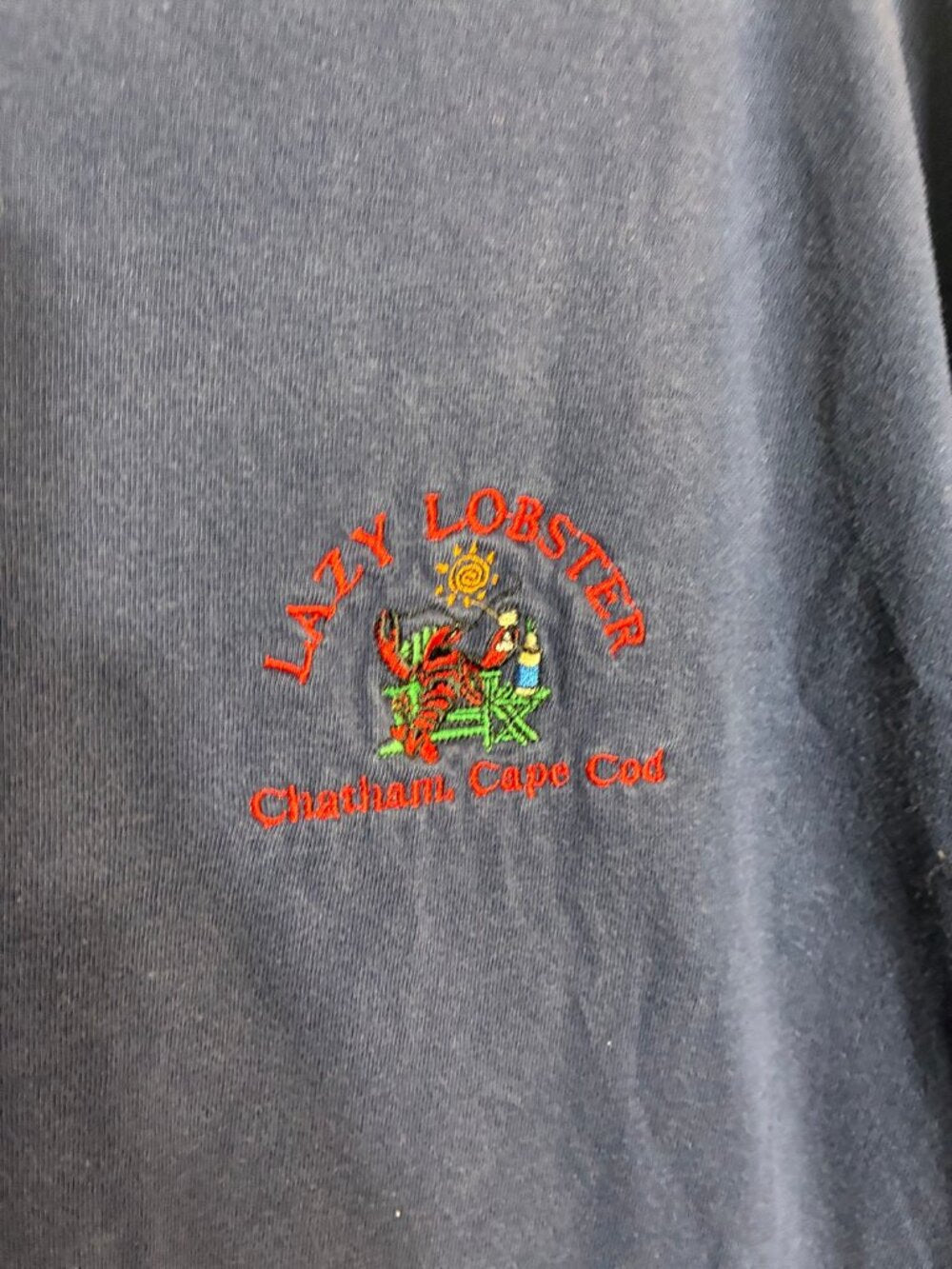 Hanes Vintage Lazy Lobster Chatham Cape Cod T-Shirt Navy XL