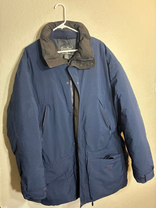 Eddie Bauer Vintage Gore-Tex Goose Down Parka Navy Large