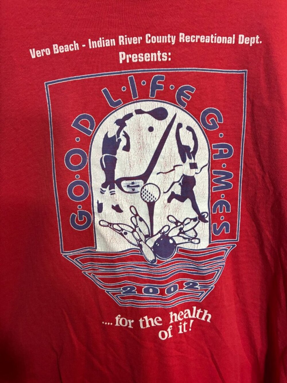 Hanes Vintage 2002 Good Life Games Vero Beach T-Shirt Red XL